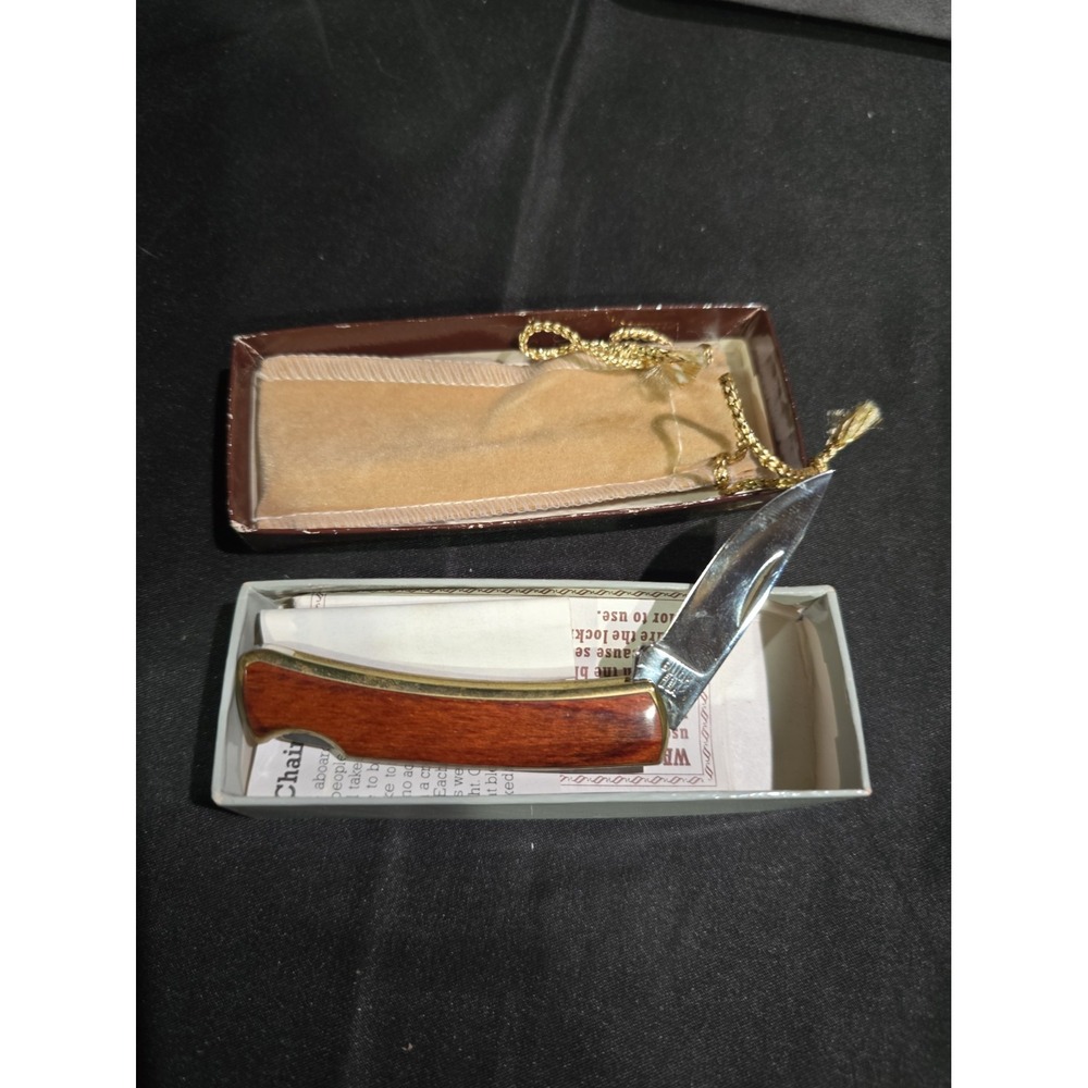 Vintage Buck 527 Brown Treasury Knife Made in USA Folding Pocket Knife